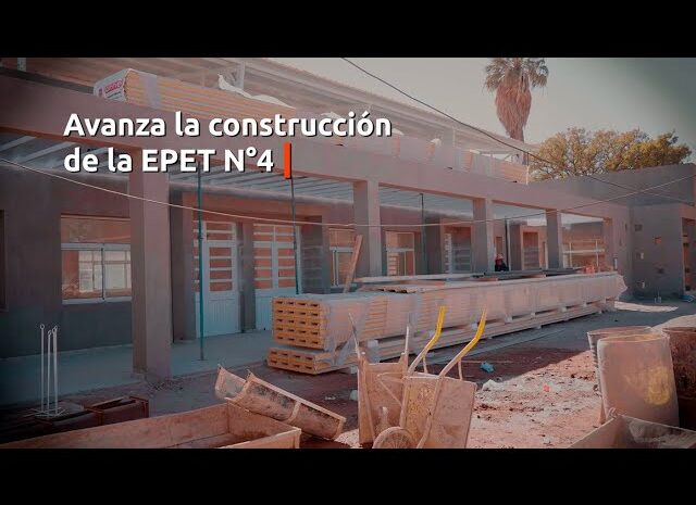  Más obras: avanza la construcción del edificio propio de la EPET N° 4