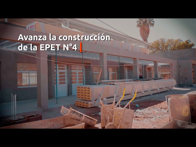 Más obras: avanza la construcción del edificio propio de la EPET N° 4